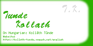 tunde kollath business card